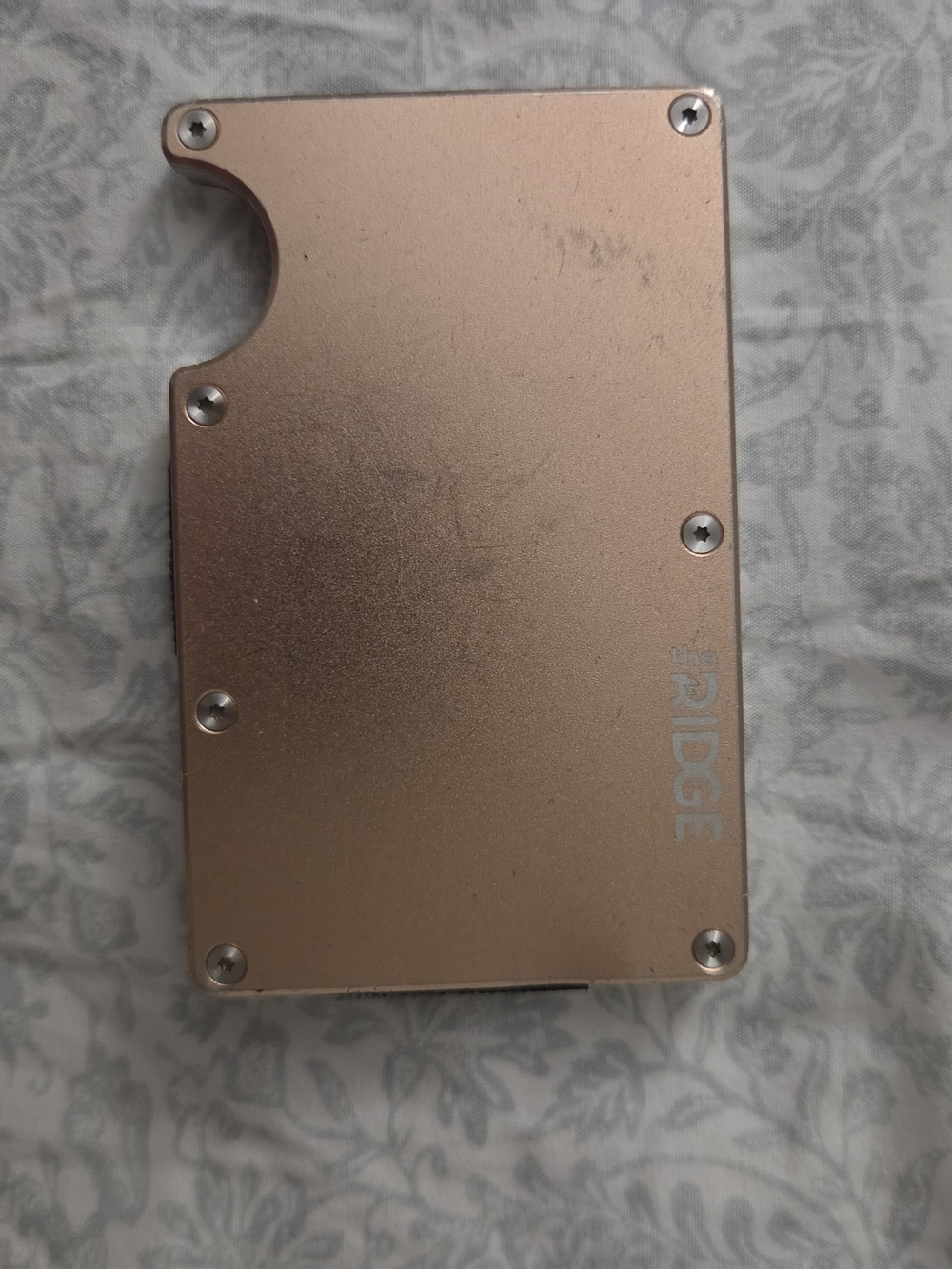 Ridge RFID Wallet - Rose Gold